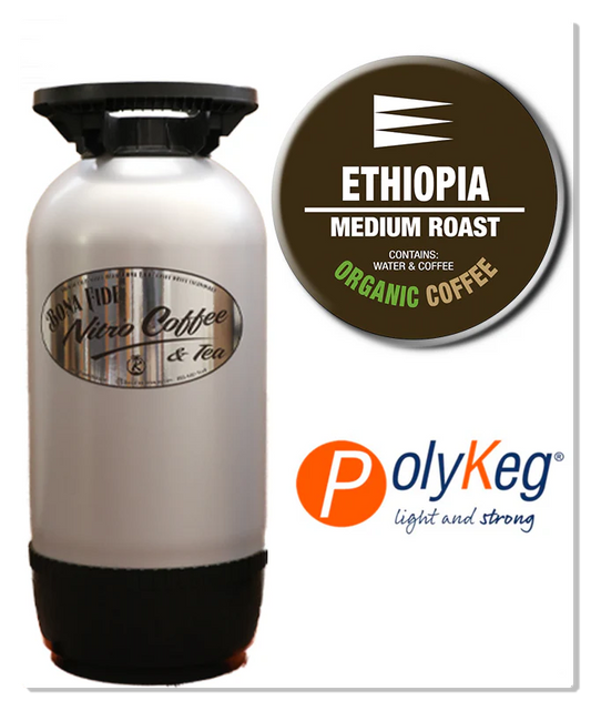 Organic Ethiopia Nitro Coffee, 5 Gal BIK Keg